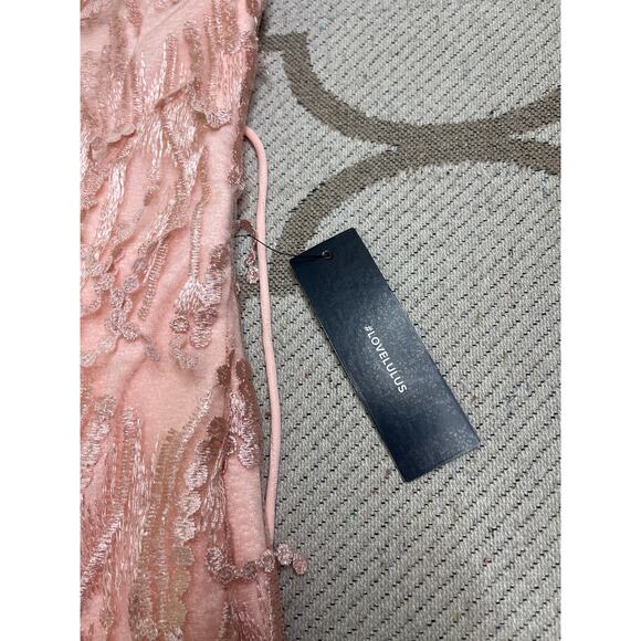 Lulus Making Magic Blush Pink Fringe Lace-Up Mini Dress, size XS - Picture 4 of 16